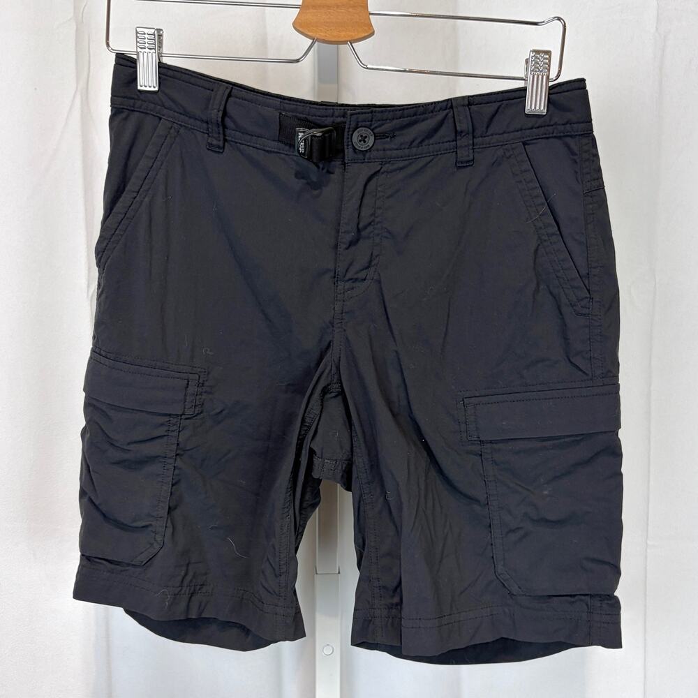 REI Womens Sahara Relaxed Fit Cargo Shorts 127135 Zip Fly Nylon Black Size 4